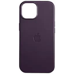 Чехол кожаный Epik Leather Case AAA с MagSafe and Animation для Apple iPhone 13 Pro Max 6.7" Dark Purple