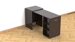 Стіл-тумба трансформер Смарт 1/2 Ferrum-decor 750x1450x600 ДСП Венге Магія 16 мм (FRD-106164) - мініатюра 2