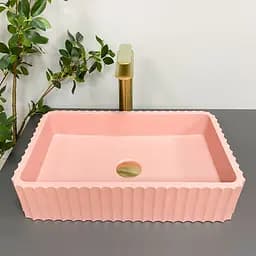 Умивальник VBI Florentia pink matt накладний VBI-015005, Цветной - мініатюра 3