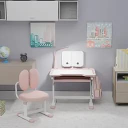 Комплект меблів Evo-Kids: стіл+стілець+полиця+лампа (BD-20 PN) - мініатюра 3
