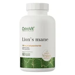 Екстракт гриба левової гриви OstroVit Vege Lion's Mane, 60 вегакапсул для підтримки пам'яті та концентрації уваги