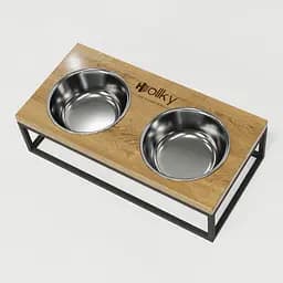 Hollky Base M — миски на підставці для середніх собак та великих котів (2 × 0,95 л) - мініатюра 5