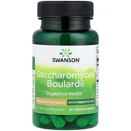 Пробиотик Swanson Sacharomyces Boulardii with Prebiotic MOS 30 веганских капсул