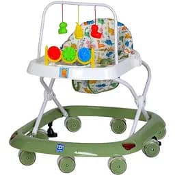 Дитячі ходунки Bambi M 0541C-12 з регульованою висотою, дугою з підвісками, музикою та світлом, зелені