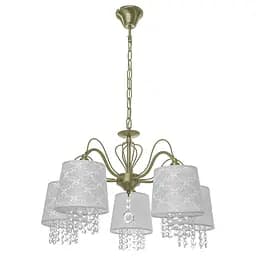 Люстра подвесная Brille прованс с абажуром E14 40W BZ (BKL-670S/5)