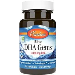 Жирні кислоти Carlson Labs Elite DHA Gems 30 капсул