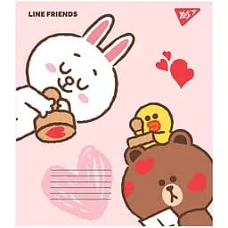 Набор тетрадей Yes Line friends, в косую линию, 12 листов, 25 шт. (766560)