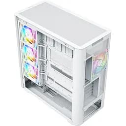 Корпус ModeCom VOLCANO AQ500 ARGB MIDI FRONT LCD 6,2” 4x120mm fans WHITE без БЖ ATX - мініатюра 9