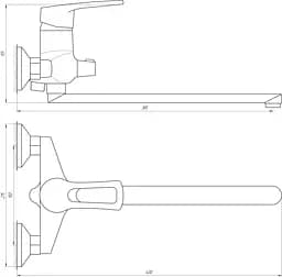 Змішувач для ванни Domino Sirius DSV-208 Хром - мініатюра 5