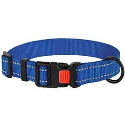 Нашийник для собак Barksi Active світловідбивний пластиковий фастекс 25-33х1.6 см синій
