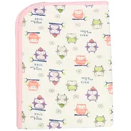 Багаторазова непромокаюча пелюшка Lindo Сови, 70х50 см, світло-рожевий (Т-1855 роз)