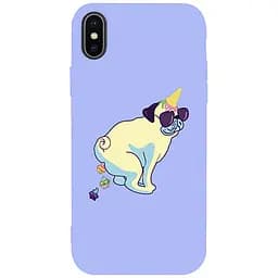 Чохол-накладка Toto Matt TPU 2 mm Print Case Apple iPhone X/XS #77 Kakedog Light Purple