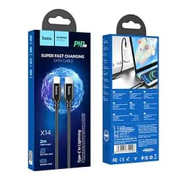 Кабель Hoco X14 Pisces Cable Type-C to Lightning 2A 2m Black - мініатюра 2