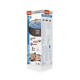 Каркасний басейн Bestway 56709 мега великий розмір 366 x 100 см з фільтруючим насосом і сходами - мініатюра 3