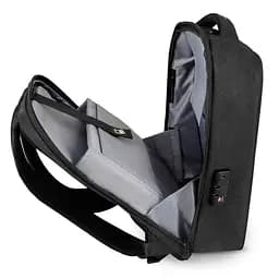 Рюкзак Mark Ryden для ноутбука 15.6 дюймів Rock MR9405YY з кодовим замком TSA та USB портом Чорний - мініатюра 3
