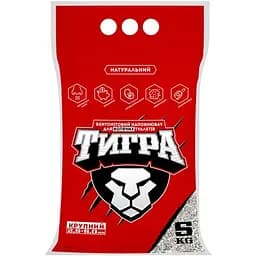 Бентонітовий наповнювач для котячого туалету Тигра, 2,5-5 мм, 5 кг, червоний (5202)