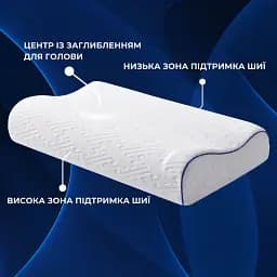 Подушка ортопедична Ideia NeckWave з ефектом пам'яті 60х40х11 см (8-35861) - мініатюра 5