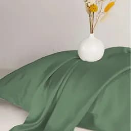 Комплект постільної білизни MirSon Satin Light Pro Green Olive Двоспальний (2200011022901) - мініатюра 4