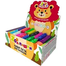 Тесто для лепки Зірка Zooлипашки шоу-бокс Лев 140210 шоу-бокс 12 цветов, 1.2 кг (60 шт. х 20 г)