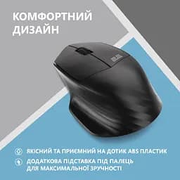 Мишка 2E MF280 Silent Wireless/Bluetooth Black (2E-MF280WBK) - мініатюра 3