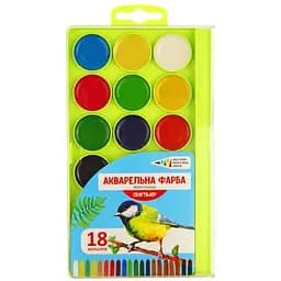 Набір дитячої акварелі Гамма Craft & Joy 18 кольорів без пензлика пластик 