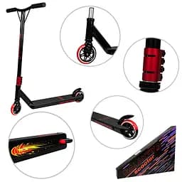 Самокат трюковой GS-0087, красный