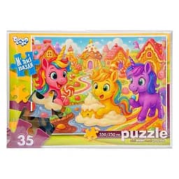 Дитячі м'які пазли "Поні в солодкому світі" Danko Toys S35-11-10, 35 елементів