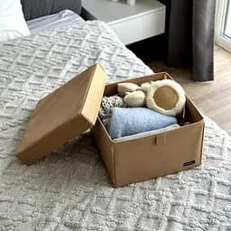 Кофр ORGANIZE  для зберігання речей та іграшок з кришкою 30*30*20 см (бежевий) - мініатюра 3