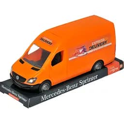 Автомобиль Tigres Mercedes-Benz Sprinter грузовой на планшетке оранжевый (39719)