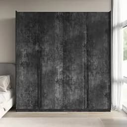 Шкаф для одежды Flamecame в спальню со штангой и полочками на 4 двери FR-20