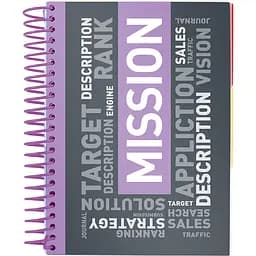 Блокнот з розділювачами Axent A5 в клітинку 120 аркушів фіолетовий (8405-07-A)