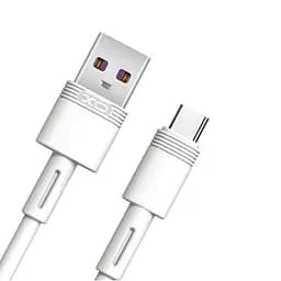 Кабель XO NB-Q166 fast charging USB cable for Type-c 5A/1 м Білий