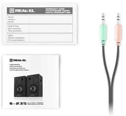 Колонки 2.0 REAL-EL S-235 Black, 2 x 9 Вт, МДФ, живлення від 220V, керування збоку - мініатюра 10