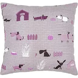 Подушка декоративная Home Line Гав Гав полупанама 40х40 см сиреневая (178516)