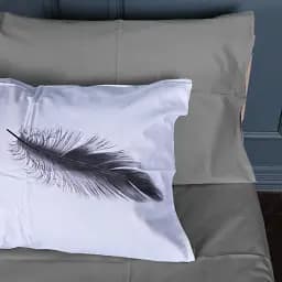 Наволочка MirSon Сатин 22-1400 Feather Touch 45х45 см серая (2200010566550)