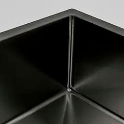Кухонна мийка Platinum Handmade PVD Н 780x500x200 R чорна (з кріпленням і отвором під змішувач), Чорний - мініатюра 2