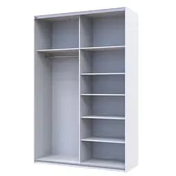 Шафа-купе Doros G-Caiser 2 ДСП/3 частини 160х60х240 см Білий (42002104) - мініатюра 4