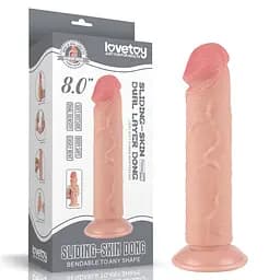 Фалоімітатор 8 Sliding Skin Dual Layer Dong LOVETOYS 66-LV317206 102666