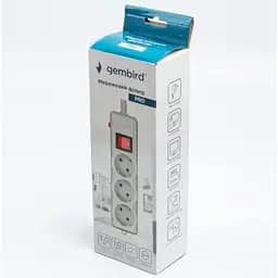 Фильтр питания Gembird Pro 3 розетки, 3м, серый (SPG3-G-10G-PRO)