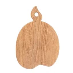 Доска кухонная разделочная деревянная из бука в форме яблока 27х20 см, Woodly Бежевый 86490