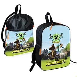 Шкільний рюкзак дитячий Minecraft + Сумка для взуття спортивної форми рюкзак-мішок для хлопчика (01719)