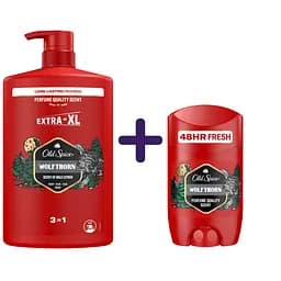 Набір: Гель для душу-шампунь Old Spice 3 в 1 Wolfthorn 1 л + Твердий дезодорант Old Spice Wolfthorn 50 мл