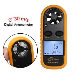 Цифровий анемометр 0.1-30м/с -10-45°C Benetech 10.5х4х1.5 см hoz0010071 - мініатюра 2