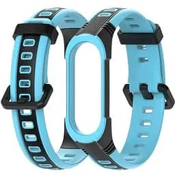 Силіконовий ремінець Primo Mijobs Perfor Classic для фітнес браслета Xiaomi Mi Smart Band 5 Black-Blue