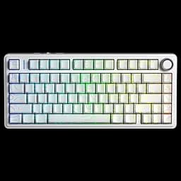 Клавиатура беспроводная Aula F75 RGB Side Printed Contours White