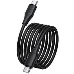 Дата кабель Hoco X124 Bien silicone Type-C to Type-C 60W (1m) Black - мініатюра 4