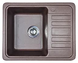 Кухонная мойка Adamant SMALL коричневая 570x455x180 мм, с крылом 57 см