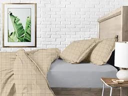 Комплект постільної білизни Cosas Beige geometry Євро бежевий (CellAshbeige_El-Grey_200) - мініатюра 3