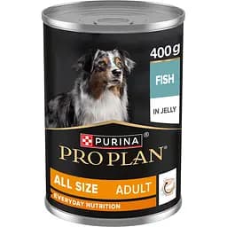 Вологий корм для дорослих собак Purina Pro Plan Adult шматочки в желе, з рибою 400 г