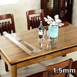 М'яке скло силіконова скатертину на стіл Soft Glass Захист для меблів (3.5х1.2 м) товщина - 2,0 мм Прозоре - мініатюра 3